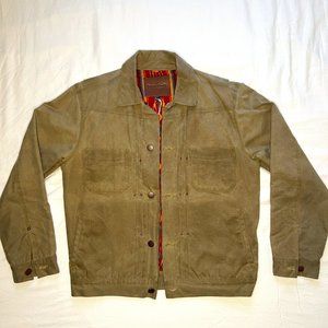 Freenote Cloth Riders Jacket Waxed Canvas - Tumbleweed / Red Interior - Large